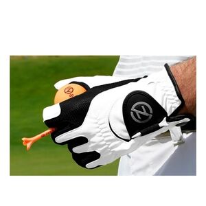 Zero Friction Junior Left Hand Compression Fit Technology Golf Glove White/Blac.